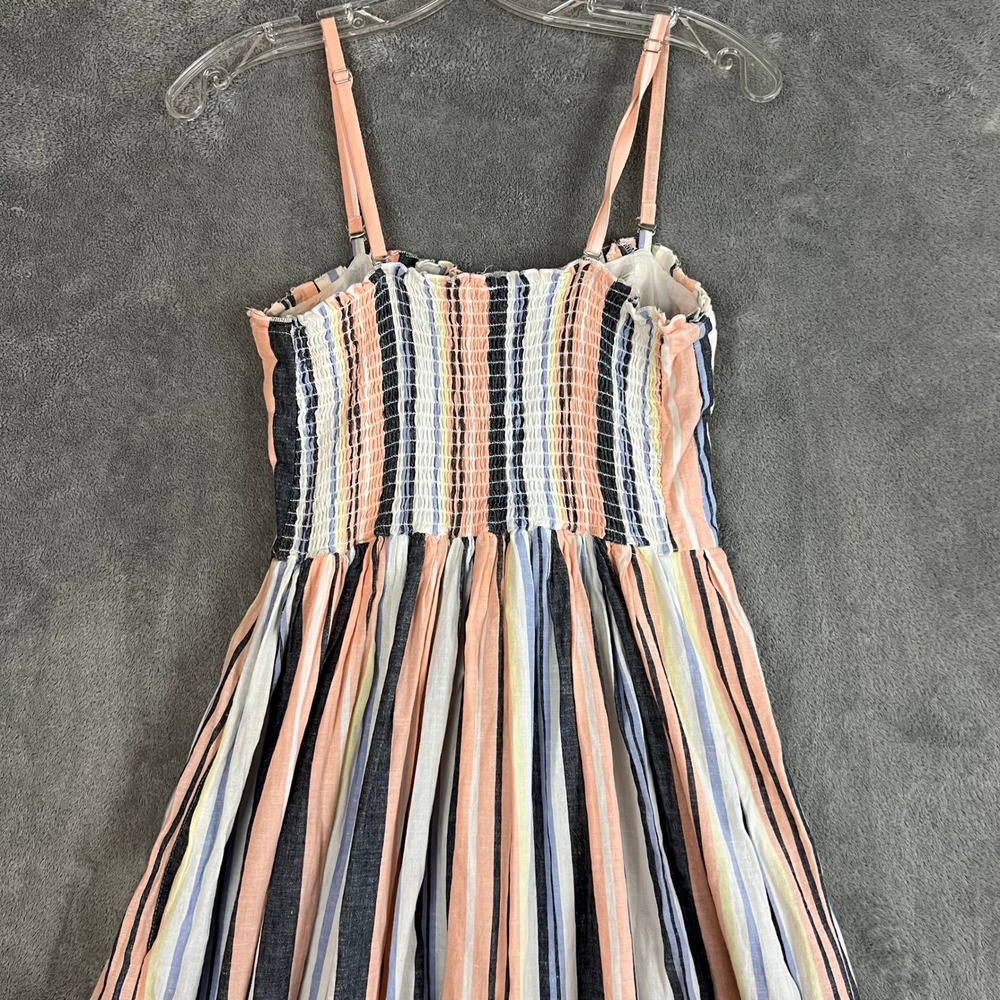 Free People Lilah Pleated Tube Dress Womens S Midi Striped Beachy Coastal - Picture 12 of 12
